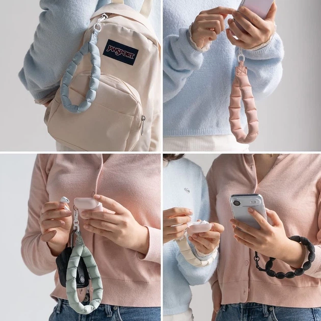 Кільце-тримач Ringke Holder & Puffer Hand Strap Calm Black (8800328813809) - Фото 2 Кільце-тримач Ringke Holder & Puffer Hand Strap Calm Black (8800328813809) - зображення 2