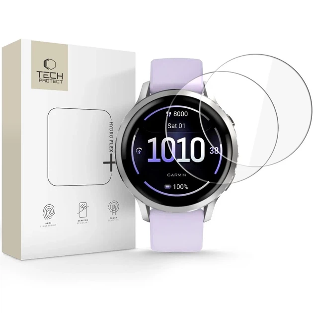 Захисна плівка Tech-Protect Hydro Flex+ для Garmin Venu 4 41 mm Clear (2 pack) (5906302392834) - Фото 1 Захисна плівка Tech-Protect Hydro Flex+ для Garmin Venu 4 41 mm Clear (2 pack) (5906302392834) - зображення 1