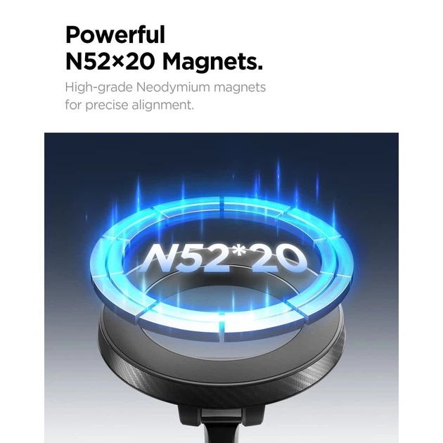 Автотримач Spigen MFT36 Vacuumlock Magnetic Dashboard Car Mount Black with MagSafe (ACP11172) - Фото 9 Автотримач Spigen MFT36 Vacuumlock Magnetic Dashboard Car Mount Black with MagSafe (ACP11172) - зображення 9