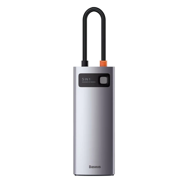 USB-хаб Baseus Multifunctional Metal Gleam 5-in-1 (CAHUB-CX0G) - Фото 2 USB-хаб Baseus Multifunctional Metal Gleam 5-in-1 (CAHUB-CX0G) - изображение 2