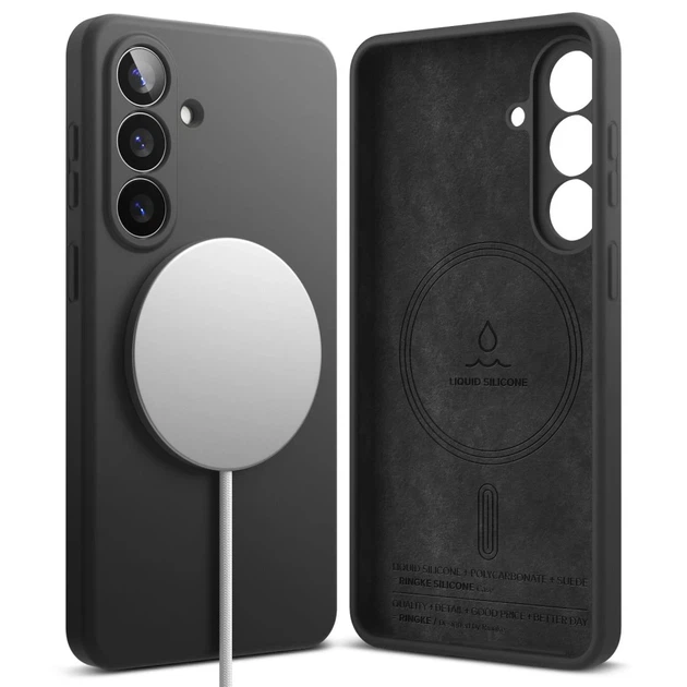 Чехол Ringke Silicone Magnetic для Samsung Galaxy S26 Black with MagSafe (8800328815674) - изображение 2
