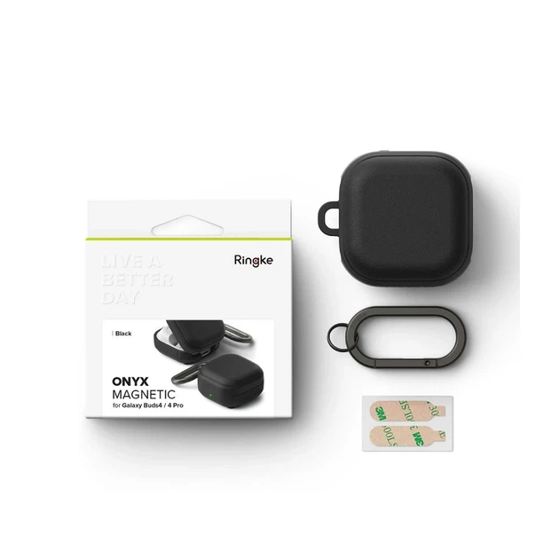 Чохол для навушників Ringke Onyx Magnetic для Samsung Galaxy Buds 4 / 4 Pro Black with MagSafe (8800328816800) - зображення 7