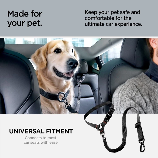 Uchwyt samochodowy Spigen PS100 Universal Car Seat Belt Holder for Pets Black (8809971237567) - obraz 10