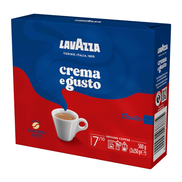 Кофе молотый Lavazza Crema E Gusto Classico, (2*250г), 500 г - Фото 1 Кофе молотый Lavazza Crema E Gusto Classico, (2*250г), 500 г - изображение 1