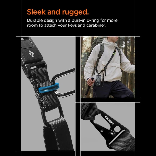 Remień Spigen DA30M Universal Lanyard Strap Crossbody Black (8800283317497) - obraz 14