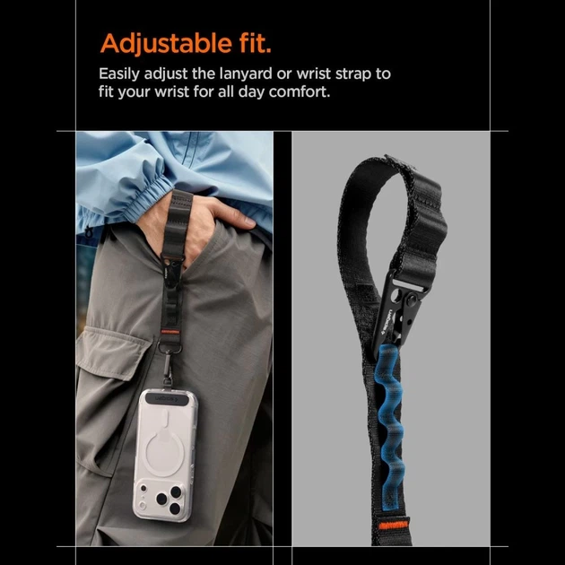 Remień Spigen DA30M Universal Lanyard Strap Crossbody Black (8800283317497) - obraz 15