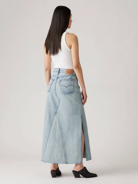 Юбка джинсовая длинная осенняя женская Levi`s 276999618 25 Голубая (1159857631) - изображение 2