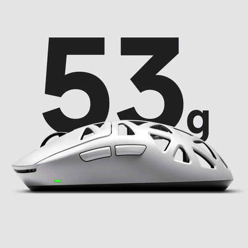 Бездротова ігрова мишка MCHOSE A7X Ultra Magnesium Alloy / PAW 3950 TI / 42 000 DPI / Tri-mode / White / Білий - зображення 4
