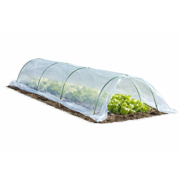 Садовый туннель 1.8x10 м пленочная теплица для овощей Garden Line EVA5917 арочная теплица для растений парник для рассады укрывной туннель для сада и огорода теплица для дачи защита от ветра дождя солнца компактная - изображение 2
