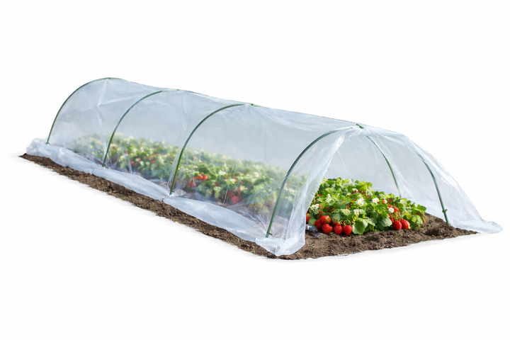 Садовая плёночная теплица 1.5x4 м Garden Line EVA5417 арочный туннель для растений парник для рассады овощей теплица для дачи и огорода фольгированный укрывной мини парник защита от ветра дождя солнца компактная складная теплица - изображение 4