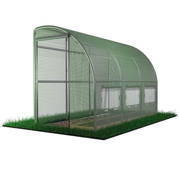 Полуарочная теплица 4×1,5×2 м 6 м² Garden Line TUN1439 садовый парник для овощей и цветов мини-теплица для дачи и огорода пленочная укрывная теплица компактная складная переносная защита от ветра дождя солнца быстрая сборка - изображение 8
