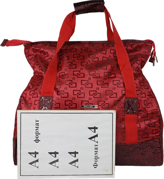 Дорожная сумка саквояж 25L Wallaby красная квадраты (385528) - изображение 10