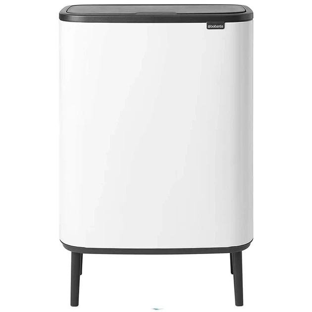 Бак для мусора Brabantia Bo Touch Bin Hi двухсекционный 2х30 л белый 130601 (00800818) - Фото 1 Бак для мусора Brabantia Bo Touch Bin Hi двухсекционный 2х30 л белый 130601 (00800818) - изображение 1