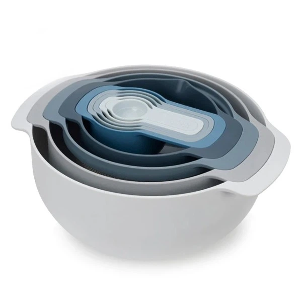 Набір кухонних мисок Joseph Joseph Nest Plus із 9 шт Blue 40101 (01000819) - Фото 1 Набір кухонних мисок Joseph Joseph Nest Plus із 9 шт Blue 40101 (01000819) - зображення 1