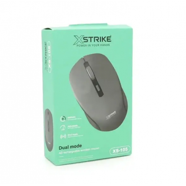 Мышь беспроводная XSTRIKE XS-105 с аккумулятором BT+2,4Ghz 1600DPI мышка - изображение 4
