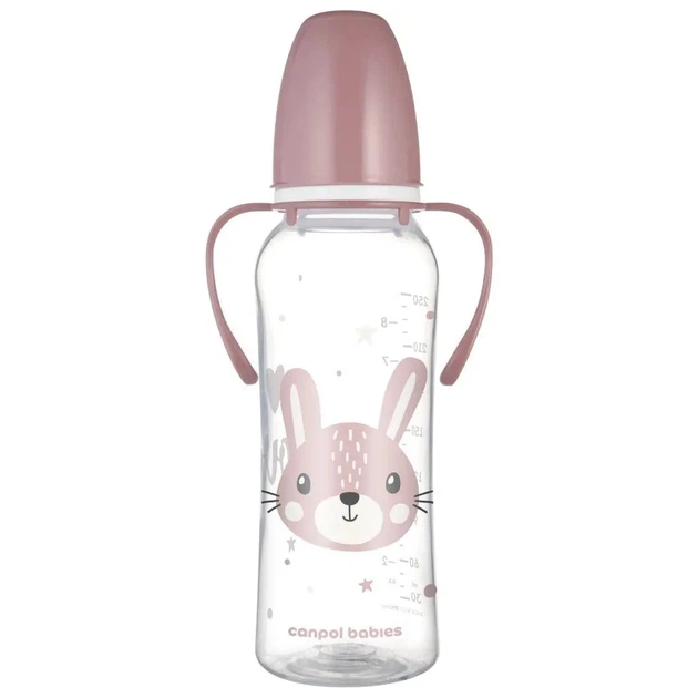 Бутылочка для кормления Canpol babies CUTE ANIMALS стандартная с ручками 250 мл розовая (11/845_pin) - Фото 1 Бутылочка для кормления Canpol babies CUTE ANIMALS стандартная с ручками 250 мл розовая (11/845_pin) - изображение 1