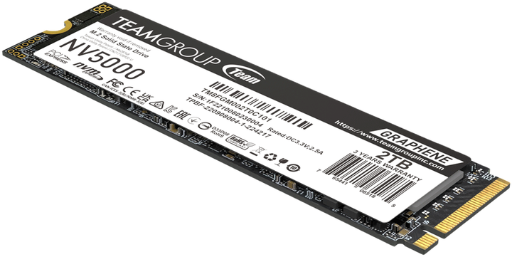 SSD диск Team Group NV5000 2TB NVMe M.2 2280 PCIe 4.0 x4 3D NAND TLC (4711430808543) - зображення 2