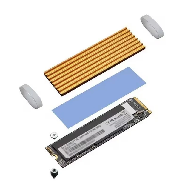 Радіатор для охолодження SSD M.2 2280 Gold NVMe - зображення 5