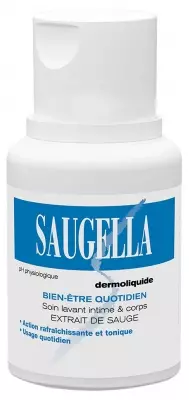 Saugella Ежедневный гель для интимной гигиены с экстрактом шалфея Saugella Dermoliquide 100 мл - Фото 1 Saugella Ежедневный гель для интимной гигиены с экстрактом шалфея Saugella Dermoliquide 100 мл - изображение 1
