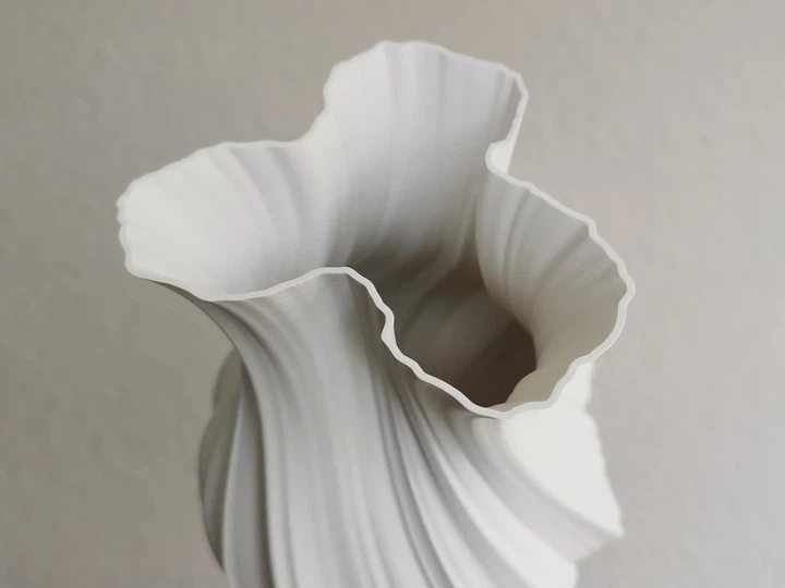 Закрученная Цветочная Ваза Blossom Vase Белый 18 См 3Д Печать - изображение 2