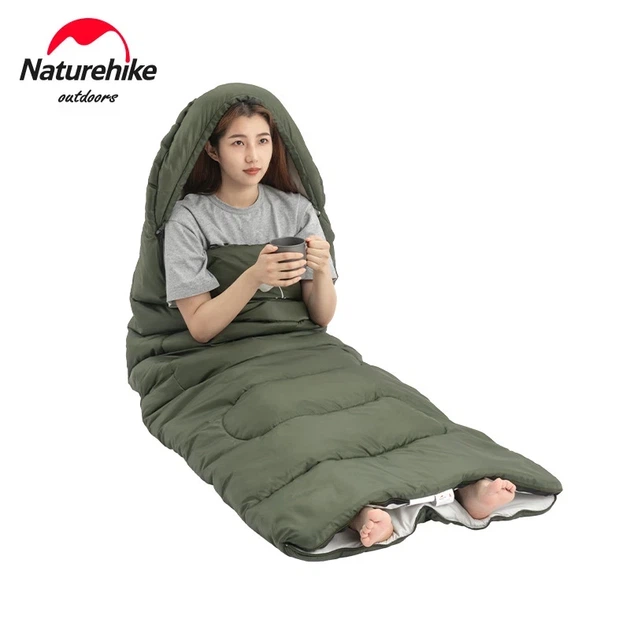 Спальный мешок Naturehike Y150L NH21MSD08, правый, темно-зеленый - изображение 2
