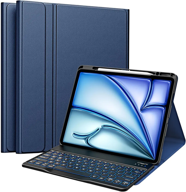 Чехол JADEMALL для iPad Pro 11 дюймов с клавиатурой (M4) 2024 - Беспроводной съемный чехол-клавиатура QWERTZ - изображение 2