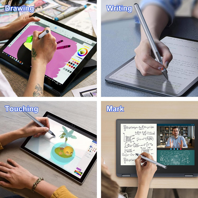 Стилус Surface Pen для Microsoft Surface Pro - 75 дней работы от батареи + 4096 Гц наклона и давления + колпачок для сенсорного - изображение 7