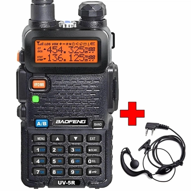 Рация двухдиапазонная Baofeng UV-5R (136-174 MHz, 400-520 MHz), 8 Вт, 1800 mAh + Гарнитура в подарок - Фото 1 Рация двухдиапазонная Baofeng UV-5R (136-174 MHz, 400-520 MHz), 8 Вт, 1800 mAh + Гарнитура в подарок - изображение 1