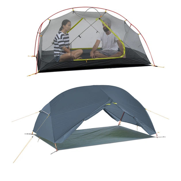 Намет двомісний ультралегкий Naturehike Mongar UL NH19M002-J 210х255х100 см 2 входи 3000 мм PU Dark Blue (6975641882596) - Фото 4 Намет двомісний ультралегкий Naturehike Mongar UL NH19M002-J 210х255х100 см 2 входи 3000 мм PU Dark Blue (6975641882596) - зображення 4
