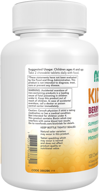 Дієтична добавка Now Foods Kid Vits Ягідний лимонад 120 жувальних таблеток (733739038821) - зображення 3