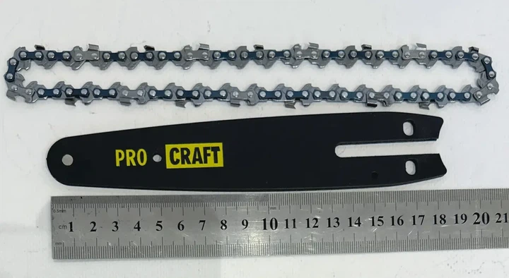 Комплект цепь шина для аккумуляторной мини пилы Procraft PKA-32LI 37 звеньев mini 1/4 шаг 1.1 мм - изображение 4