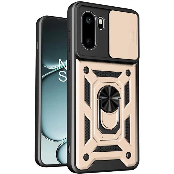 Чехол с защитой камеры Deexe Armor Shield для OnePlus 15R - Gold - Фото 1 Чехол с защитой камеры Deexe Armor Shield для OnePlus 15R - Gold - изображение 1