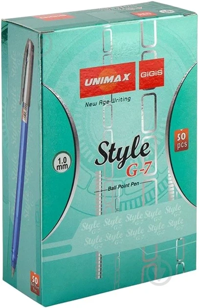 Набор ручка шариковая Unimax Style G7, зеленая (UX-103-04) 50шт - Фото 3 Набор ручка шариковая Unimax Style G7, зеленая (UX-103-04) 50шт - изображение 3