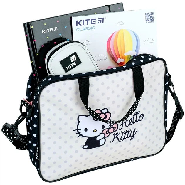 Шкільна текстильна сумка Kite Hello Kitty HK26-589-2 - Фото 4 Шкільна текстильна сумка Kite Hello Kitty HK26-589-2 - зображення 4