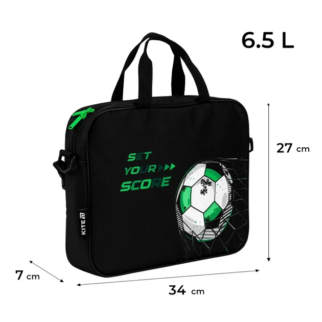 Шкільна текстильна сумка Kite Football K26-589-2, для хлопчика - Фото 3 Шкільна текстильна сумка Kite Football K26-589-2, для хлопчика - зображення 3