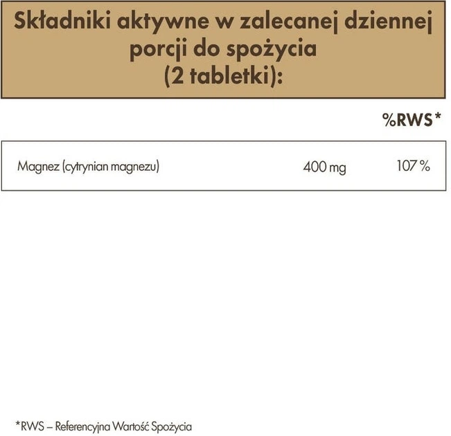 Suplement diety Solgar Cytrynian magnezu 60 tabletek (33984017108) - obraz 2