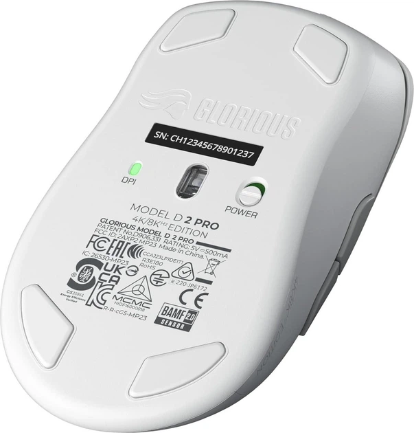 Mysz Glorious Model D 2 Pro 4K/8KHz Edition Wireless White (GLO-MS-PDWV2-4K8K-W) - obraz 7