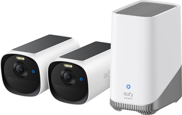 Комплект відеоспостереження Eufy E40 2-Cam Kit (HomeBase S380) (194644277475) - Фото 1 Комплект відеоспостереження Eufy E40 2-Cam Kit (HomeBase S380) (194644277475) - зображення 1