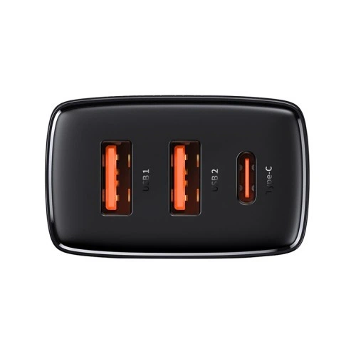 Сітчасте зарядне пристрій Baseus Compact Quick Charger 2U+C 30W EU чорний CCXJ-E01 - Фото 5 Сітчасте зарядне пристрій Baseus Compact Quick Charger 2U+C 30W EU чорний CCXJ-E01 - зображення 5
