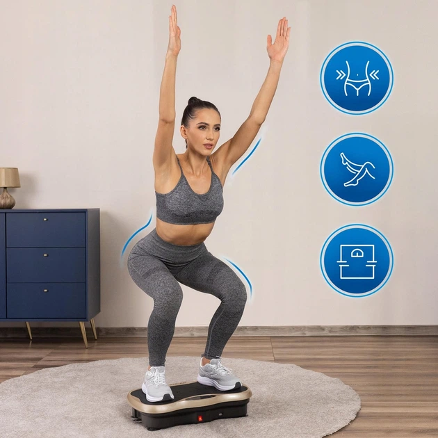 Віброплатформа Вібромассажер Тренувальний З Пультом Xp500 Gymtek - изображение 3