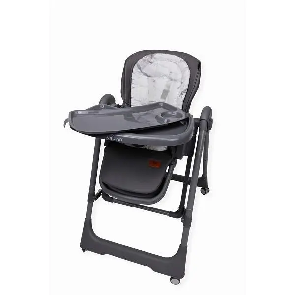 Стілець-гойдалка для годування дитини 2 в 1 Velano Nomi black чорний 45680 - зображення 2