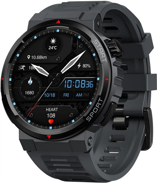 Smartwatch Zeblaze Ares 3 Plus Lava Black (6946639813212) - obraz 1