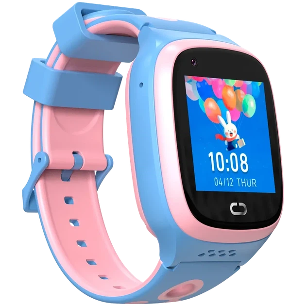 Smartwatch Canyon Kids Zefir KW-49 E-SIM 4G GPS WiFi Różowo-niebieski (CNE-KW49PB) - obraz 2