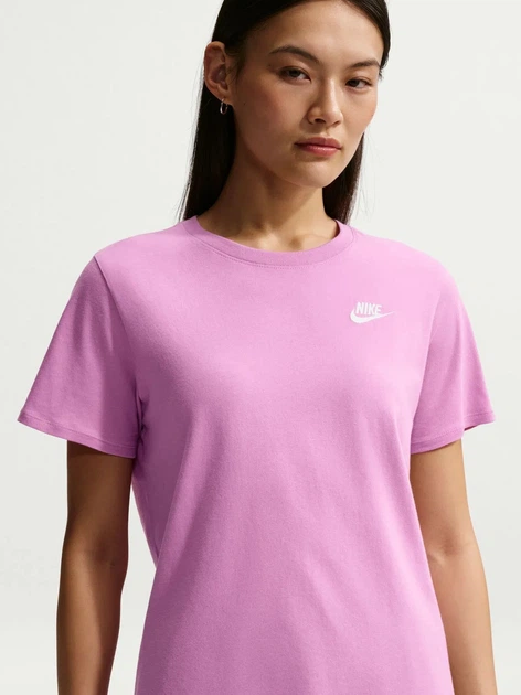 Футболка бавовняна жіноча Nike W Nsw Club Ss Tee DX7902-503 S Рожева (198726194520) - зображення 5