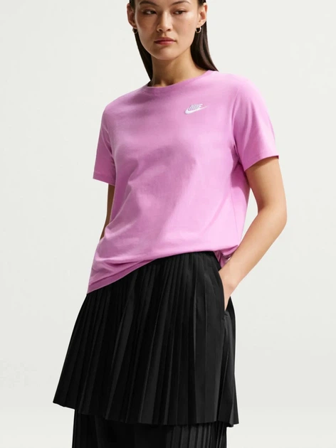 Футболка бавовняна жіноча Nike W Nsw Club Ss Tee DX7902-503 S Рожева (198726194520) - зображення 7