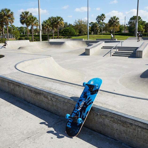 Скейтборд деревянный SP-Sport Skateboard Iron Hand 4411-3 размер 78х20см Black-Blue - изображение 6