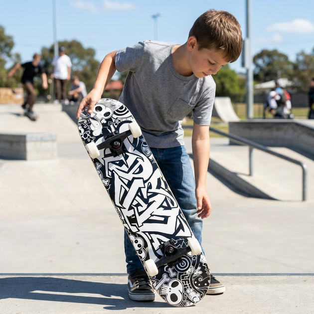 Скейтборд деревянный SP-Sport Skateboard Graffiti 4411-2 размер 78х20см - зображення 5