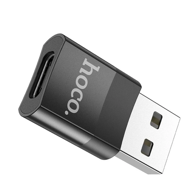 Adapter OTG USB C To USB — Hoco UA17 016 — Black (777120) - зображення 8