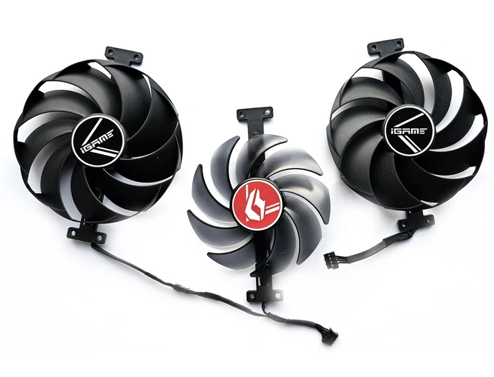 Вентилятор для видеокарты Colorful iGame RTX 4070 Ti 4080 Super 4090 Advanced OC (orgnl) PowerLogic PLD10015B12H PLA09215B12H комплект 3 шт (№561) - Фото 1 Вентилятор для видеокарты Colorful iGame RTX 4070 Ti 4080 Super 4090 Advanced OC (orgnl) PowerLogic PLD10015B12H PLA09215B12H комплект 3 шт (№561) - изображение 1