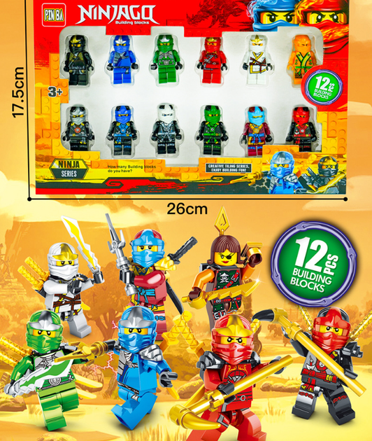Набір фігурок лего Ніндзяго 12 шт герої, фігурки персонажі Ninjago Heroes ( 16208 ) - Фото 1 Набір фігурок лего Ніндзяго 12 шт герої, фігурки персонажі Ninjago Heroes ( 16208 ) - изображение 1